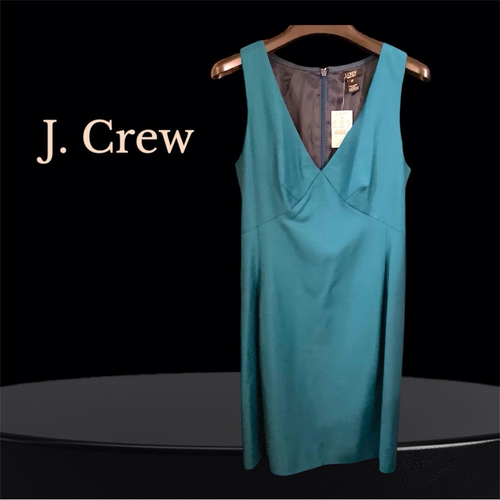 Brilliant Teal Dress 100% Super 120s Wool
